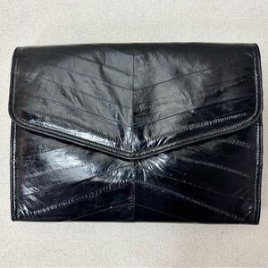 Rare Vintage Eel skin crossbody clutch